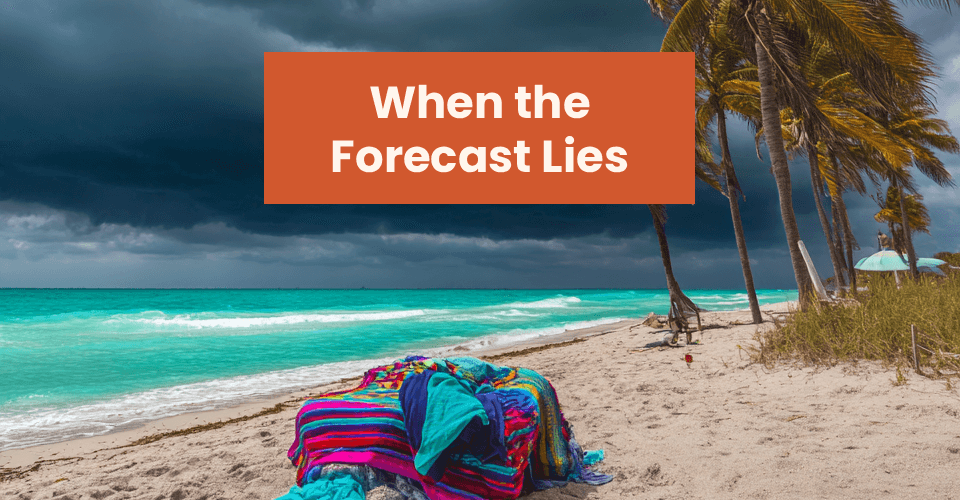 Family dealing with rainy weather on a Florida vacation